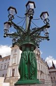 Travel photography:Street lamp in Prague Castle, Czech Republic