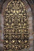 Travel photography:Window at St. Vitus Cathedral in Prague Castle, Czech Republic