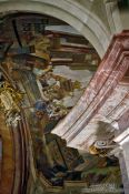 Travel photography:Detail inside Prague`s St. Nicolas church , Czech Republic