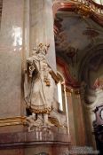 Travel photography:Statue inside Prague`s St. Nicolas church , Czech Republic
