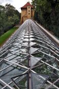 Travel photography:Roof construction of the Royal Gardens plant nursery, Czech Republic