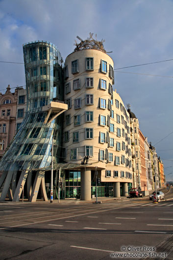 The `Dancing House´ (Tancící dům) by architect Frank Gehry