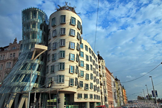 The `Dancing House´ (Tancící dům) by architect Frank Gehry