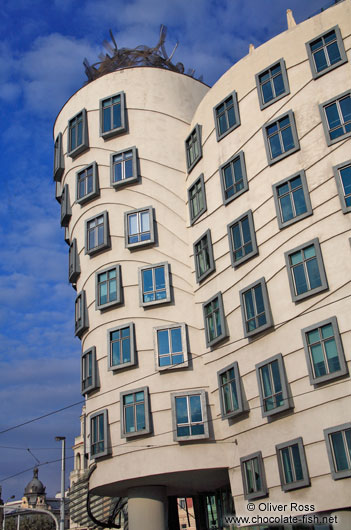 The `Dancing House´ (Tancící dům) by architect Frank Gehry