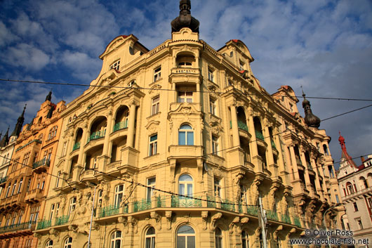 Houses along the Moldau (Vltava) river 