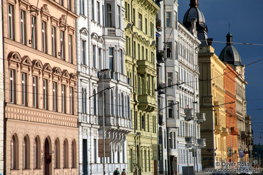 Houses along the Moldau (Vltava) river 