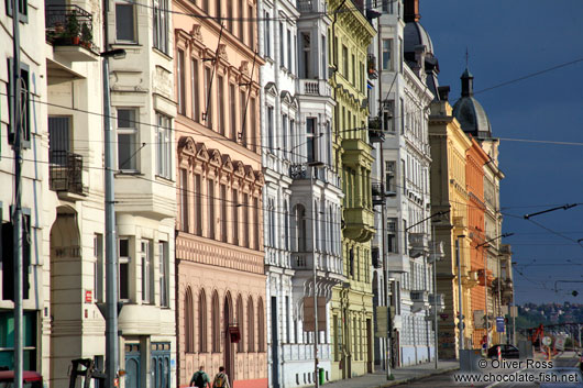 Houses along the Moldau (Vltava) river 