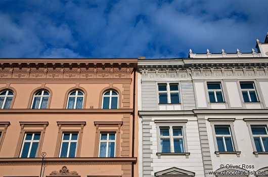 Houses along the Moldau (Vltava) river 