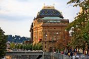 Travel photography:View of Prague`s National Theatre, Czech Republic