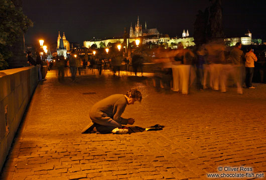 Beggar on Charles Bridge