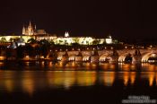 Travel photography:View of the Charles Bridge with Castle and Moldau (Vltava) river, Czech Republic