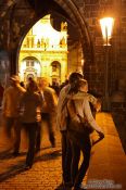 Travel photography:Couple on Charles Bridge, Czech Republic