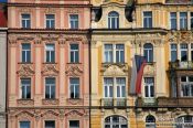 Travel photography:Facades on Prague`s Old town square, Czech Republic