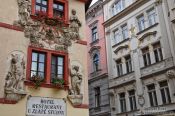 Travel photography:Houses in Prague`s Old Town, Czech Republic