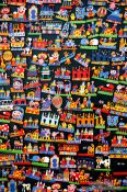 Travel photography:Prague souvenirs sold on Charles Bridge, Czech Republic