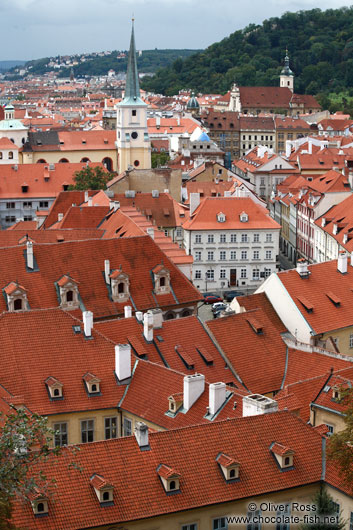 Prague rooftops in the Lesser Quarter
