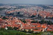 Travel photography:View of Prague and the Moldau (Vltava) river, Czech Republic