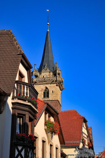 Obernai town hall and houses