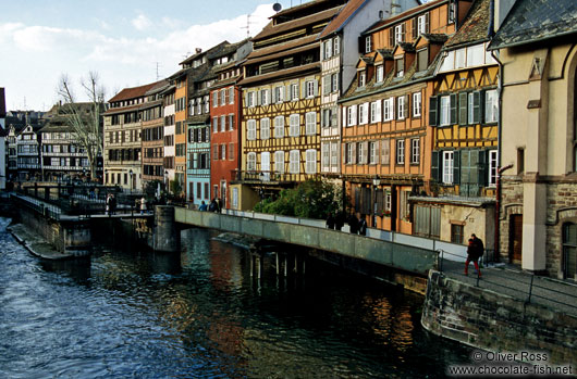 Houses along Strasbourg`s Ile River