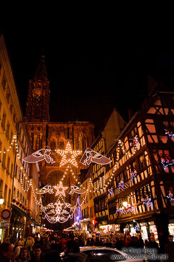 Street decorations at the Strasbourg Christmas market