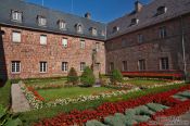 Travel photography:Saint Odile monastery courtyard, France