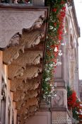 Travel photography:Facade detail of the Obernai town hall, France