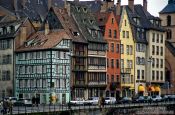 Travel photography:Houses along the Ile river in Strasbourg, France