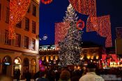 Travel photography:Street decoration on the Strasbourg Christmas market, France