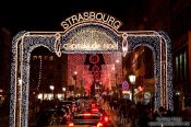 Travel photography:Street decorations at the Strasbourg Christmas market, France