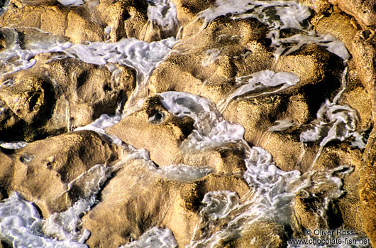 Sea Water running over Rocks