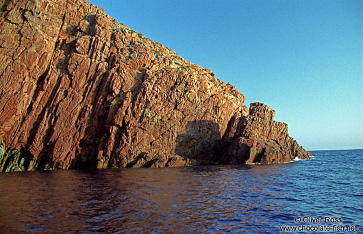 Rock in the sea near Cargese, Corsica