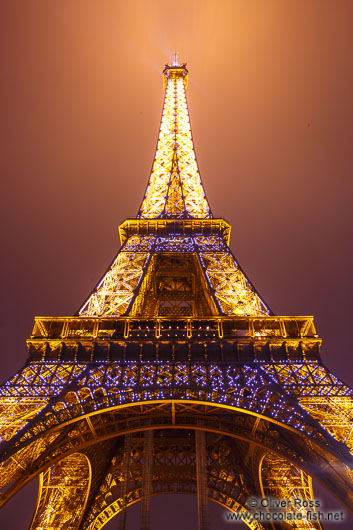 Paris Eiffel Tower at night