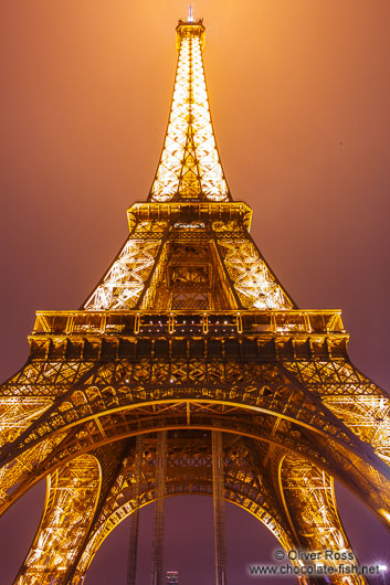 Paris Eiffel Tower at night