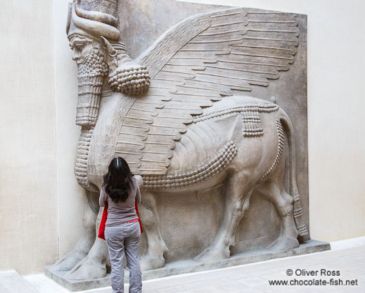 Assyrian hall in the Louvre museum in Paris