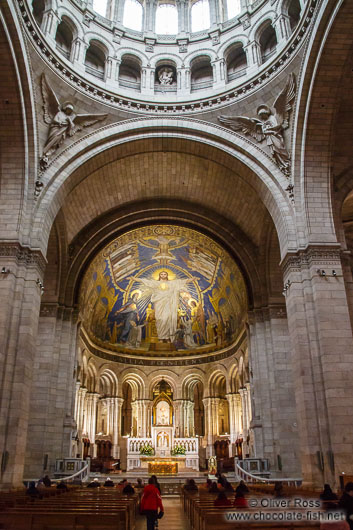 Inside the Sacre Coeur Basilica in Paris´ Montmartre district