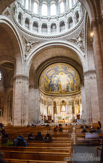 Inside the Sacre Coeur Basilica in Paris´ Montmartre district