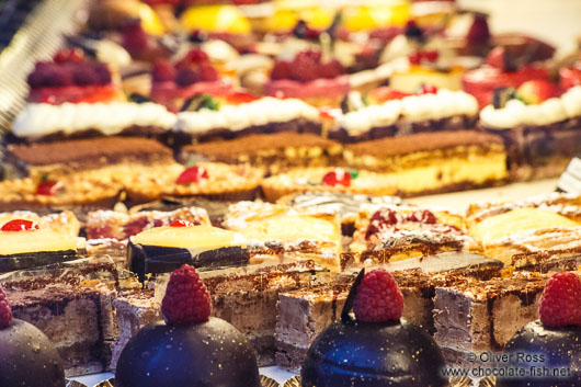 Delicacies in a Paris patisserie