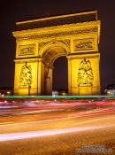Travel photography:Paris Arc de Triomphe in rush hour traffic, France