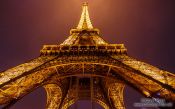 Travel photography:Paris Eiffel Tower at night, France