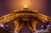 Travel photography:Paris Eiffel Tower at night, France