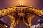 Travel photography:Paris Eiffel Tower at night, France