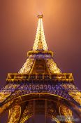 Travel photography:Paris Eiffel Tower at night, France