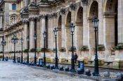 Travel photography:Arches at the Louvre museum in Paris, France