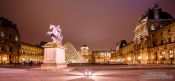 Travel photography:Paris Louvre Museum by night, France