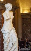 Travel photography:Sculpture of Venus de Milo (Aphrodite) in the Paris Louvre museum, France