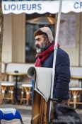 Travel photography:Artist in Paris Montmartre, France