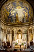 Travel photography:Main altar of the Sacre Coeur Basilica in Paris, France