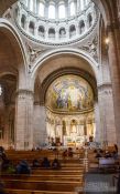 Travel photography:Inside the Sacre Coeur Basilica in Paris´ Montmartre district, France