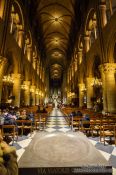 Travel photography:Inside the Notre Dame cathedral in Paris, France