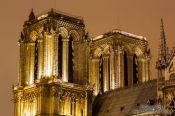 Travel photography:The two towers of the Notre Dame cathedral in Paris, France